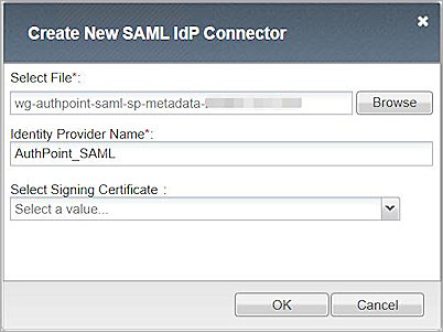 SAML IdP Connector